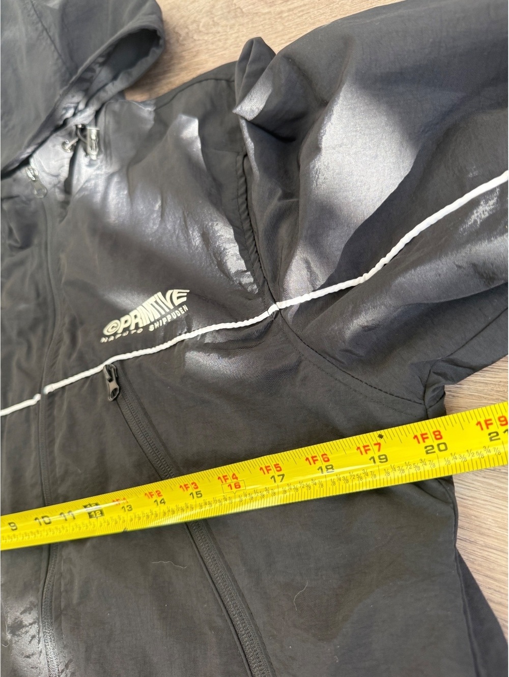 Primitive x Naruto Shippuden Black Hooded Windbreaker Jacket Medium - Picture 6 of 6